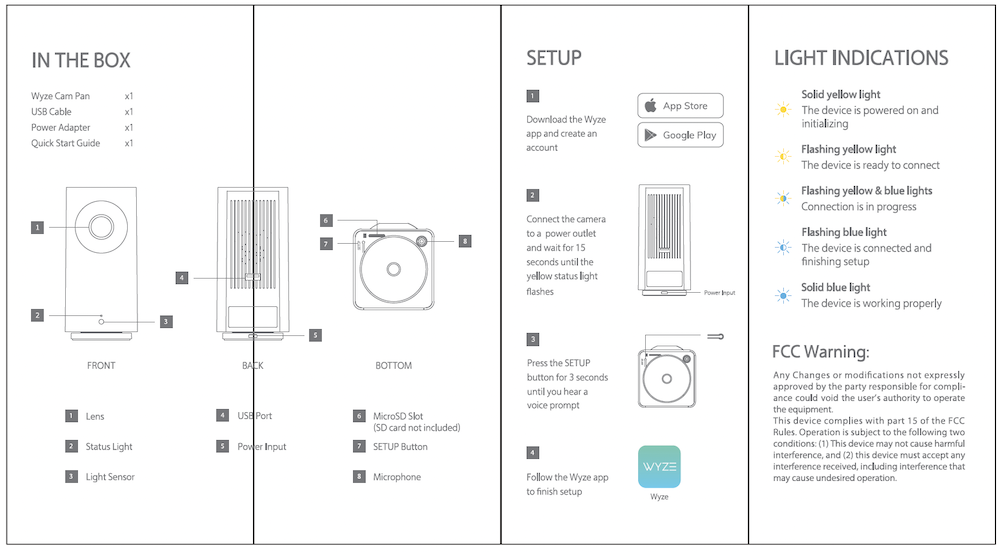 Wyze Cam Pan v1 Quick Start Guide – Wyze