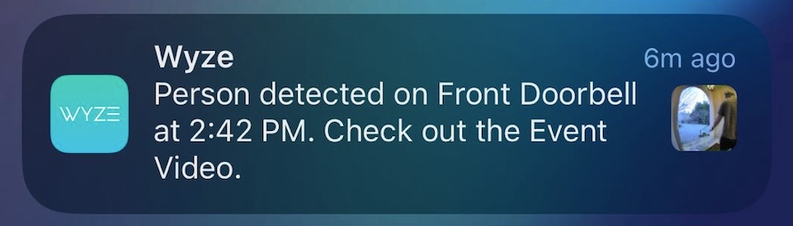 Wyze Notification on screen.jpeg