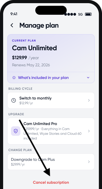 Wyze Services cancel in app.png
